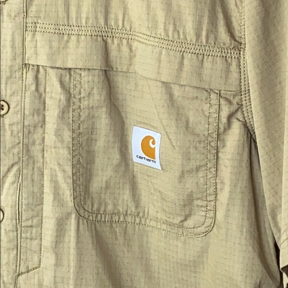 Carhartt Men’s Button Front Shirt Size Medium - Picture 4 of 14